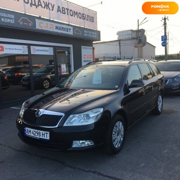 Skoda Octavia A5, 2009, Бензин, 1.6 л., 189 тис. км, Універсал, Чорний, Житомир 198727 фото