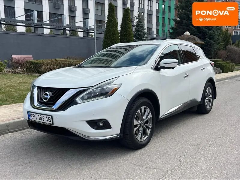 Nissan Murano, 2017 р., Газ пропан-бутан / Бензин, 110 тис. км, Позашляховик / Кросовер, Білий, Дніпро (Дніпропетровськ) AT-10418103 фото