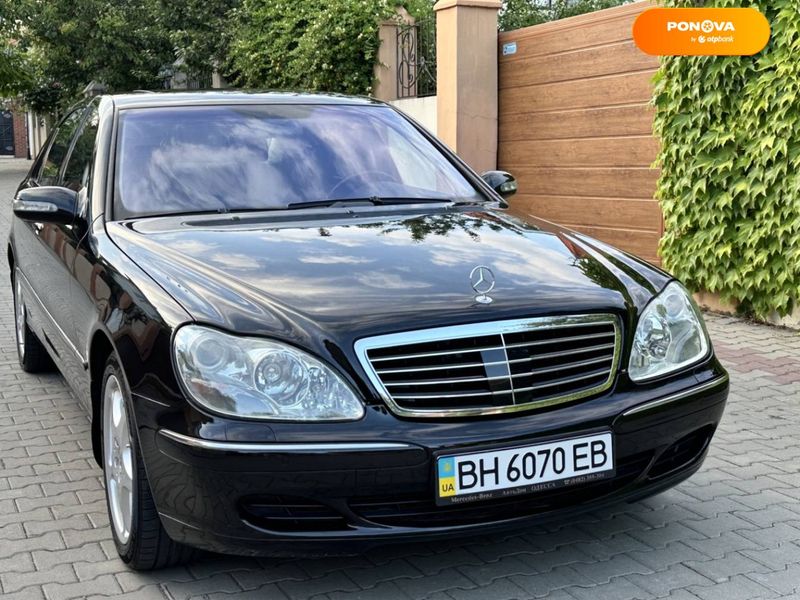 Mercedes-Benz S-Class, 2002, Газ пропан-бутан / Бензин, 221 тыс. км, Седан, Чорный, Одесса Cars-Pr-66503 фото