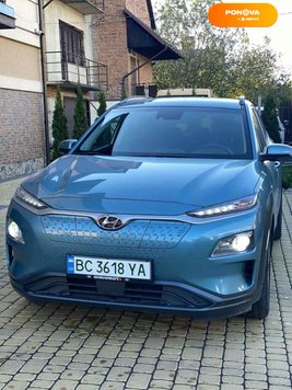 Hyundai Kona, 2020, Електро, 105 тис. км, Позашляховик / Кросовер, Синій, Львів Cars-Pr-242143 фото