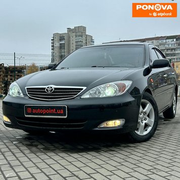 Toyota Camry, 2003, Газ пропан-бутан / Бензин, 2.36 л., 309 тис. км, Седан, Чорний, Суми 280002 фото