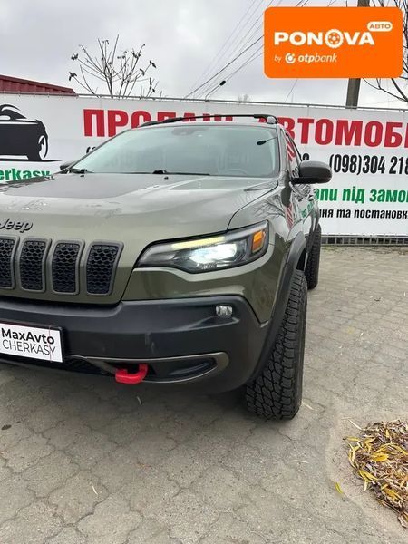 Jeep Cherokee, 2020 р., Бензин, 124 тис. км, Позашляховик / Кросовер, Зелений, Черкаси AT-10411028 фото