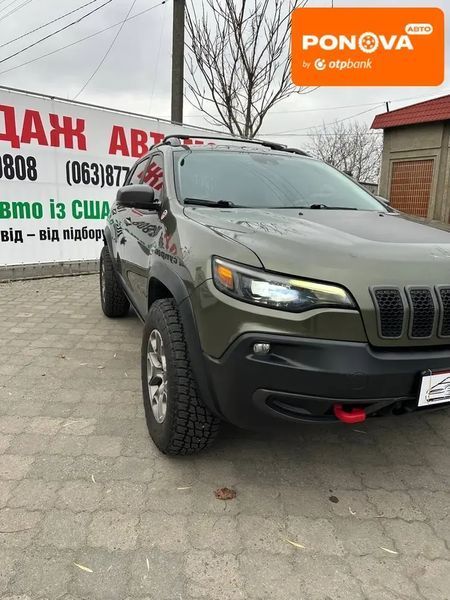 Jeep Cherokee, 2020 р., Бензин, 124 тис. км, Позашляховик / Кросовер, Зелений, Черкаси AT-10411028 фото