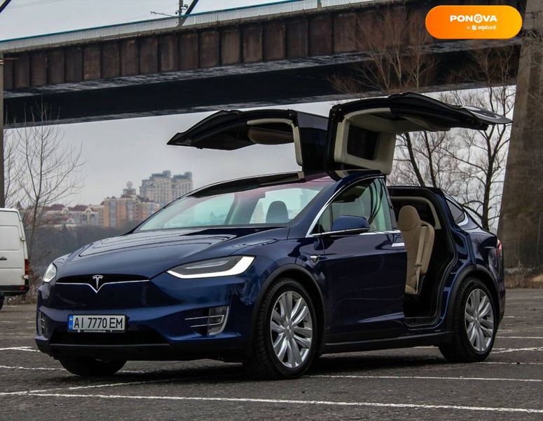 Tesla Model X, 2017, Електро, 123 тыс. км, Внедорожник / Кроссовер, Синий, Киев Cars-Pr-60639 фото