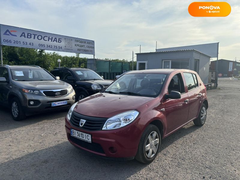 Dacia Sandero, 2009, Газ пропан-бутан / Бензин, 1.39 л., 162 тыс. км, Хетчбек, Оранжевый, Полтава 52299 фото