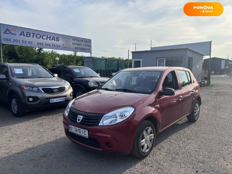 Dacia Sandero, 2009, Газ пропан-бутан / Бензин, 1.39 л., 162 тис. км, Хетчбек, Помаранчевий, Полтава 52299 фото