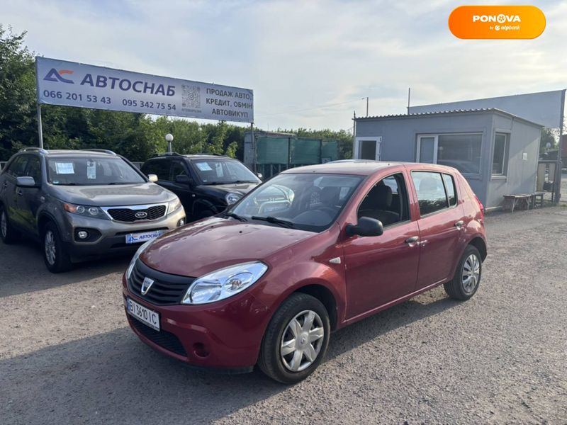 Dacia Sandero, 2009, Газ пропан-бутан / Бензин, 1.39 л., 162 тыс. км, Хетчбек, Оранжевый, Полтава 52299 фото