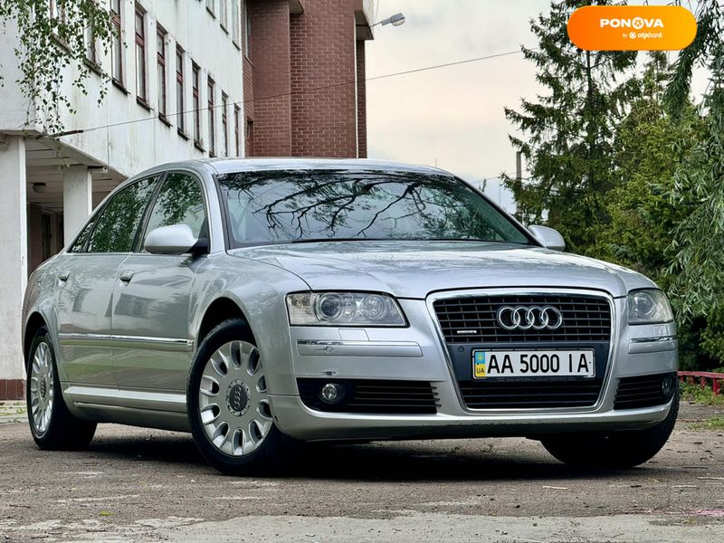 Audi A8, 2007, Бензин, 4.2 л., 159 тис. км, Седан, Сірий, Київ 107603 фото