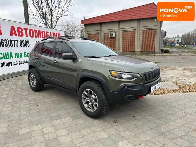 Jeep Cherokee, 2020 р., Бензин, 124 тис. км, Позашляховик / Кросовер, Зелений, Черкаси AT-10411028 фото