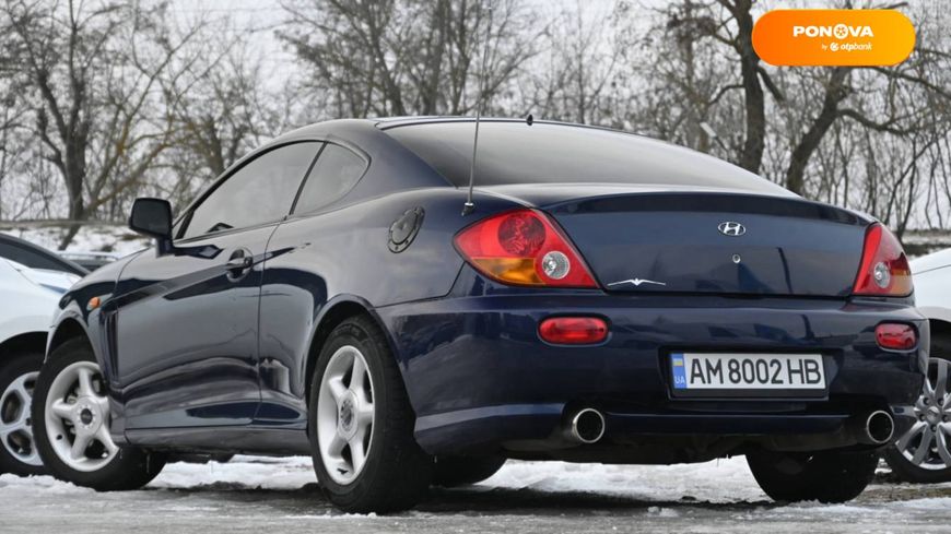 Hyundai Coupe, 2002, Газ пропан-бутан / Бензин, 2.7 л., 215 тыс. км, Купе, Синий, Бердичев 11565 фото