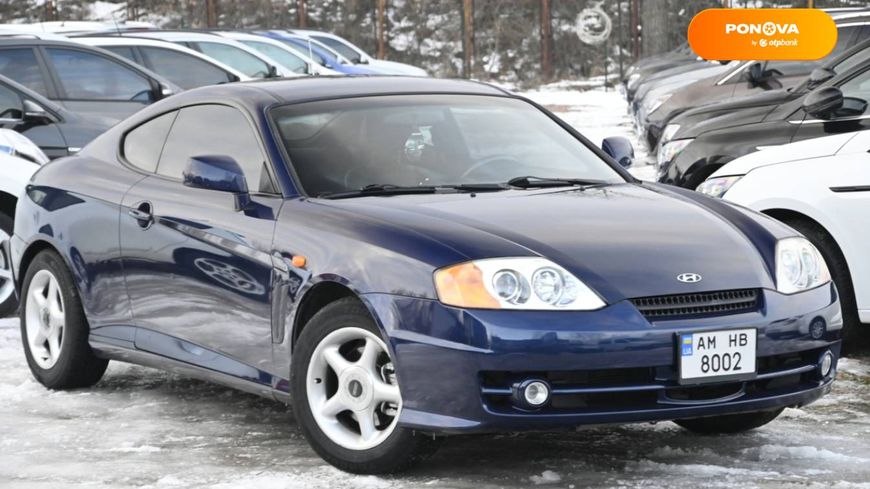 Hyundai Coupe, 2002, Газ пропан-бутан / Бензин, 2.7 л., 215 тыс. км, Купе, Синий, Бердичев 11565 фото