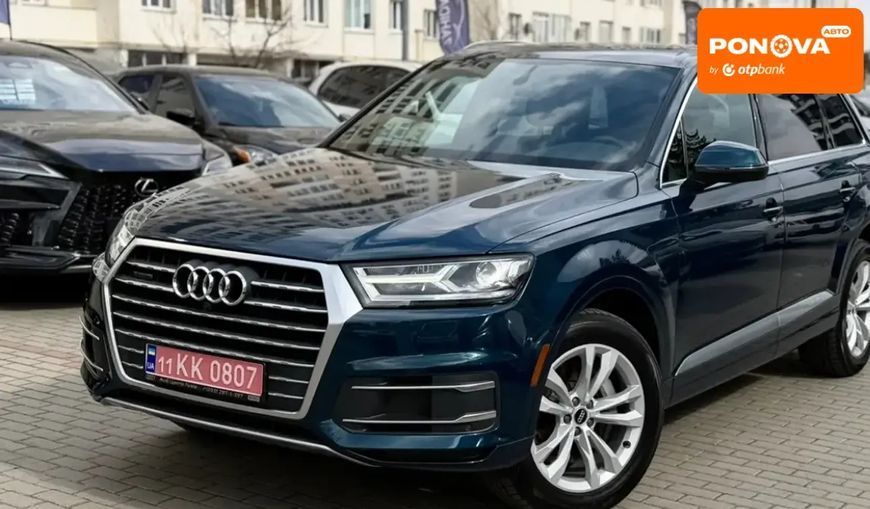 Audi Q7, 2017 р., Бензин, 94 тис. км, Позашляховик / Кросовер, Синій, Львів AT-10418220 фото