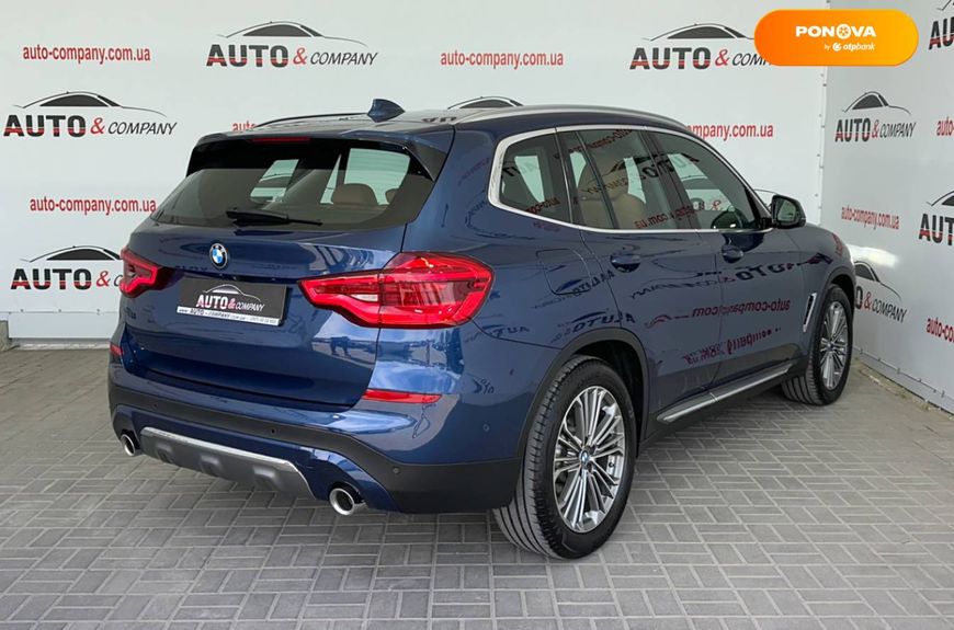 BMW X3, 2018, Дизель, 2 л., 168 тис. км, Позашляховик / Кросовер, Синій, Львів 46242 фото