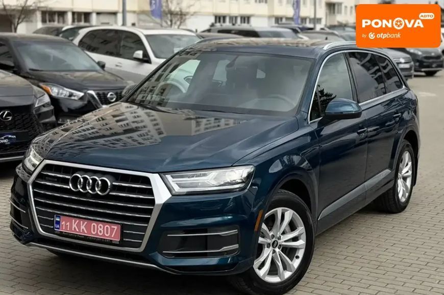Audi Q7, 2017 р., Бензин, 94 тис. км, Позашляховик / Кросовер, Синій, Львів AT-10418220 фото