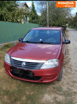 Renault Logan, 2012, Бензин, 1.39 л., 105 тис. км, Седан, Червоний, Хмельницький Cars-Pr-271482 фото