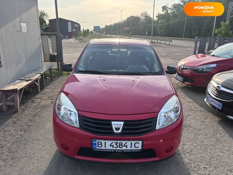 Dacia Sandero, 2009, Газ пропан-бутан / Бензин, 1.4 л., 155 тыс. км, Хетчбек, Красный, Полтава 52300 фото