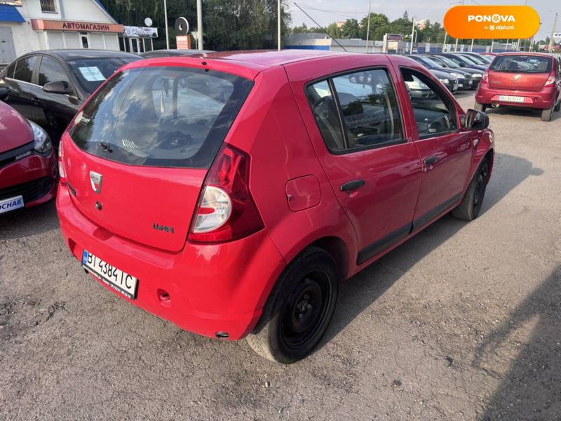 Dacia Sandero, 2009, Газ пропан-бутан / Бензин, 1.4 л., 155 тис. км, Хетчбек, Червоний, Полтава 52300 фото