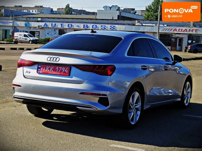 Audi A3, 2022 р., Гібрид (MHEV), 88 тис. км, Седан, Сірий, Черкаси AT-10418332 фото