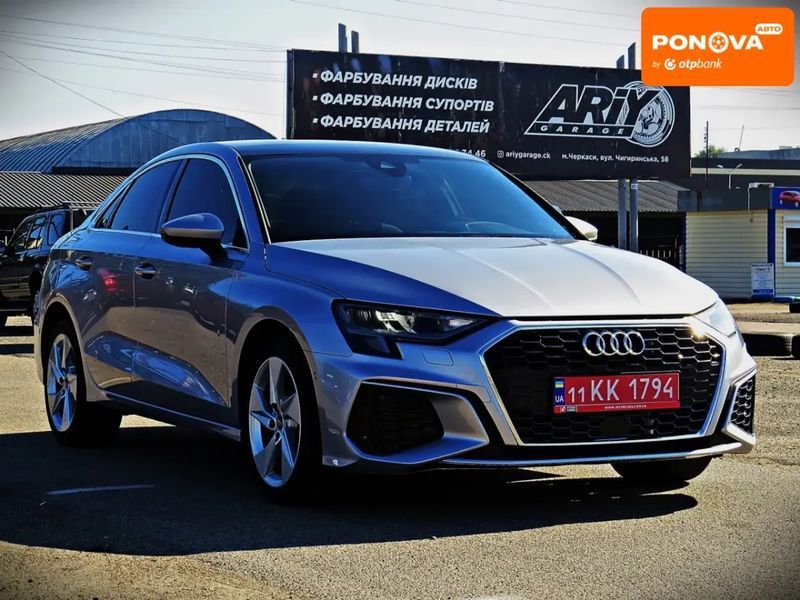Audi A3, 2022 р., Гібрид (MHEV), 88 тис. км, Седан, Сірий, Черкаси AT-10418332 фото