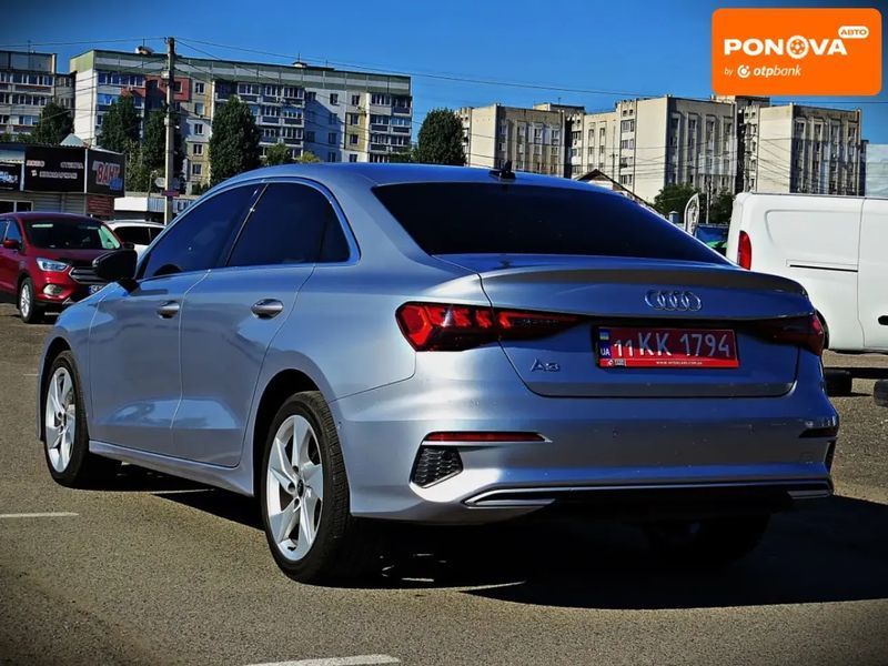 Audi A3, 2022 р., Гібрид (MHEV), 88 тис. км, Седан, Сірий, Черкаси AT-10418332 фото