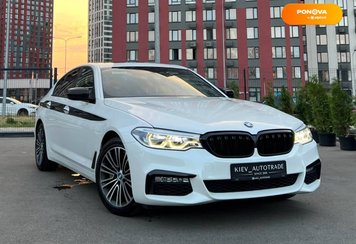 BMW 5 Series, 2017, Гібрид (HEV), 2 л., 81 тис. км, Седан, Білий, Київ 110476 фото