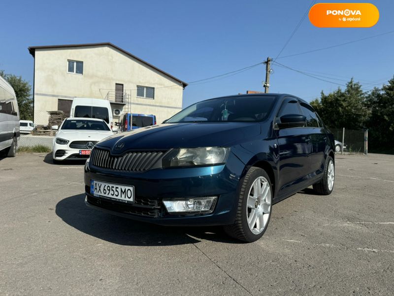 Skoda Rapid, 2013, Газ пропан-бутан / Бензин, 1.6 л., 204 тис. км, Хетчбек, Синій, Дубно 107818 фото