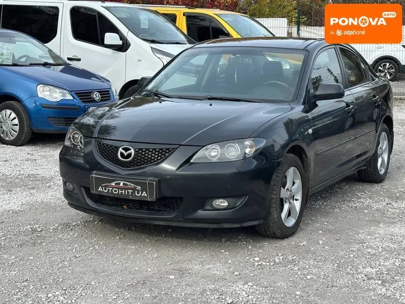 Mazda 3, 2005 р., Газ пропан-бутан / Бензин, Седан, Чорний, Кам'янське (Дніпродзержинськ) AT-10404017 фото