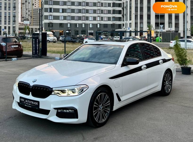 BMW 5 Series, 2017, Гібрид (HEV), 2 л., 81 тис. км, Седан, Білий, Київ 110476 фото