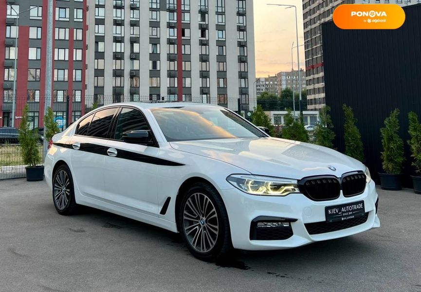 BMW 5 Series, 2017, Гібрид (HEV), 2 л., 81 тис. км, Седан, Білий, Київ 110476 фото