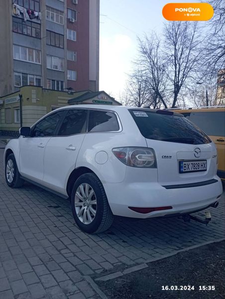 Mazda CX-7, 2010, Газ пропан-бутан / Бензин, 2.49 л., 208 тис. км, Позашляховик / Кросовер, Білий, Кам'янець-Подільський Cars-Pr-68142 фото