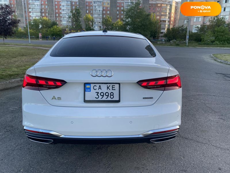 Audi A5, 2020, Бензин, 1.98 л., 86 тис. км, Ліфтбек, Білий, Київ Cars-Pr-60697 фото