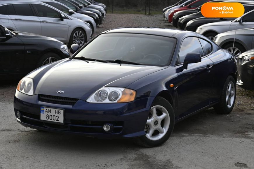 Hyundai Coupe, 2002, Газ пропан-бутан / Бензин, 2.7 л., 215 тыс. км, Купе, Синий, Бердичев 40583 фото