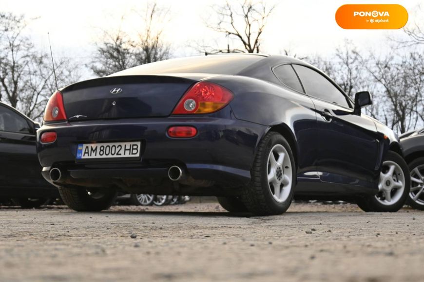 Hyundai Coupe, 2002, Газ пропан-бутан / Бензин, 2.7 л., 215 тыс. км, Купе, Синий, Бердичев 40583 фото