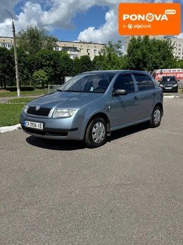 Skoda Fabia, 2002 р., Газ пропан-бутан / Бензин, 242 тис. км, Хетчбек, Сірий, Кам'янка AT-10418396 фото