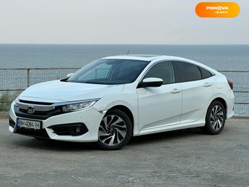 Honda Civic, 2018, Бензин, 1.6 л., 67 тыс. км, Седан, Белый, Одесса 111026 фото