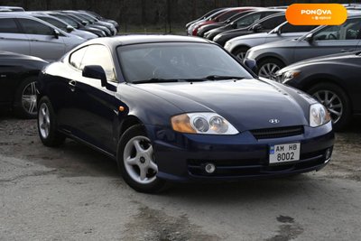 Hyundai Coupe, 2002, Газ пропан-бутан / Бензин, 2.7 л., 215 тыс. км, Купе, Синий, Бердичев 30655 фото