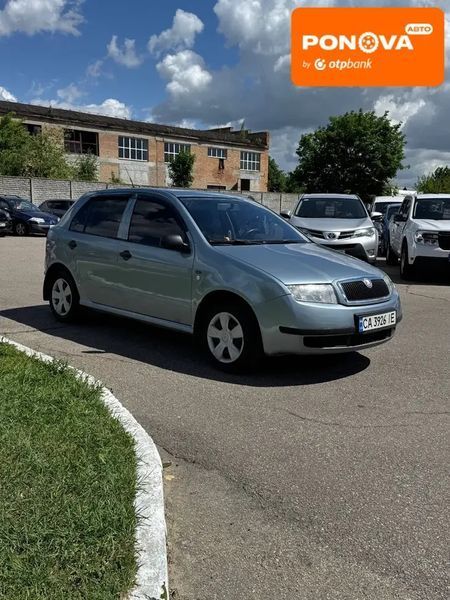 Skoda Fabia, 2002 р., Газ пропан-бутан / Бензин, 242 тис. км, Хетчбек, Сірий, Кам'янка AT-10418396 фото