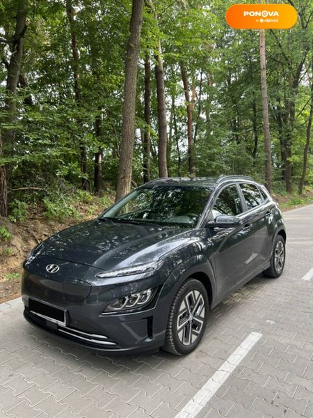 Hyundai Kona, 2022, Електро, 10 тис. км, Позашляховик / Кросовер, Сірий, Львів Cars-Pr-60475 фото