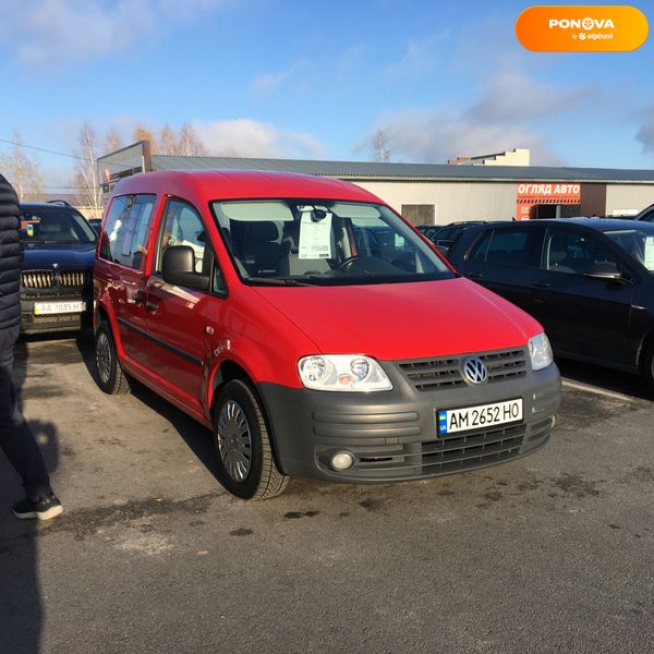 Volkswagen Caddy пасс., 2009, Бензин/Газ, 1.4 л., 187 тис. км, Універсал, Червоний, Житомир 4816 фото