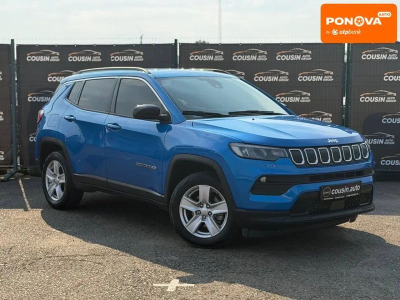 Jeep Compass, 2022 р., Бензин, 89 тис. км, Позашляховик / Кросовер, Синій, Київ AT-10421093 фото