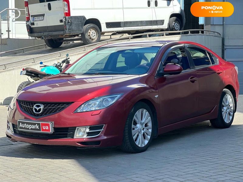 Mazda 6, 2008, Бензин, 2 л., 351 тис. км, Седан, Червоний, Одеса 49299 фото