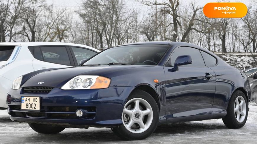 Hyundai Coupe, 2002, Газ пропан-бутан / Бензин, 2.7 л., 215 тыс. км, Купе, Синий, Бердичев 21483 фото