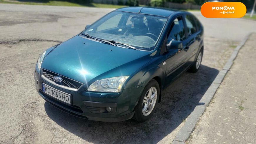 Ford Focus, 2006, Газ пропан-бутан / Бензин, 1.6 л., 180 тыс. км, Хетчбек, Зеленый, Корець Cars-Pr-68842 фото