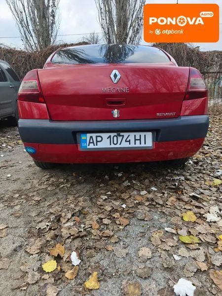 Renault Megane, 2006 г., Газ пропан-бутан / Бензин, 310 тыс. км, Седан, Красный, Запорожье AT-10405057 фото