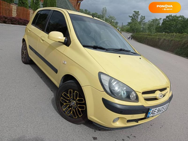 Hyundai Getz, 2006, Бензин, 1.4 л., 149 тис. км, Хетчбек, Жовтий, Дніпро (Дніпропетровськ) Cars-Pr-68429 фото