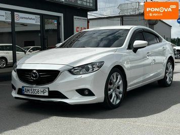Mazda 6, 2012 р., Бензин, 220 тис. км, Седан, Білий, Житомир AT-10416125 фото