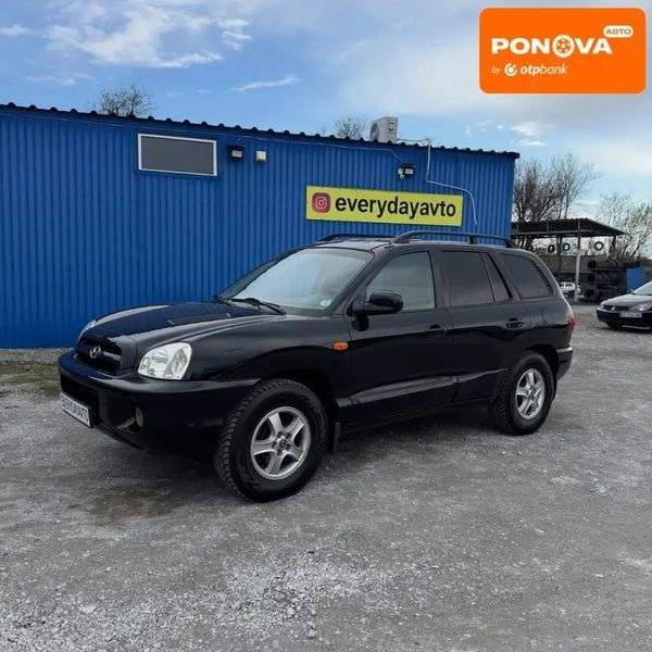 Hyundai Santa FE, 2003 г., Газ пропан-бутан / Бензин, 123 тыс. км, Внедорожник / Кроссовер, Чорный, Днепр (Днепропетровск) AT-10414687 фото