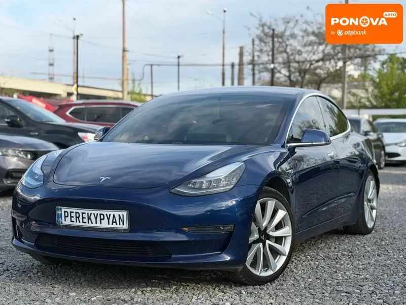 Tesla Model 3, 2019 р., Електро, 109 тис. км, Седан, Синій, Дніпро (Дніпропетровськ) AT-10417791 фото
