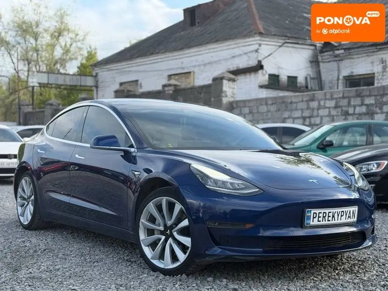 Tesla Model 3, 2019 р., Електро, 109 тис. км, Седан, Синій, Дніпро (Дніпропетровськ) AT-10417791 фото