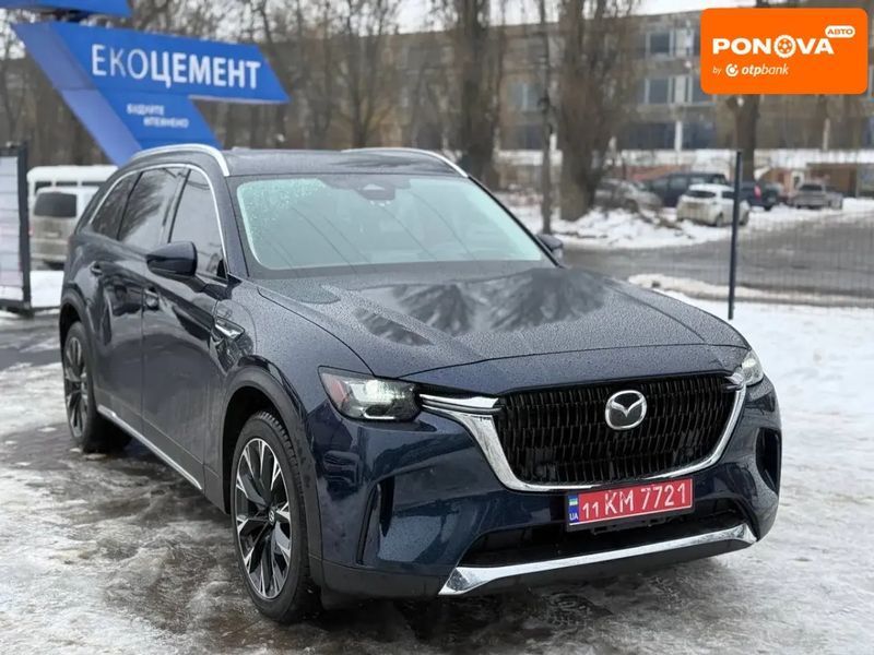 Mazda CX-90, 2024 р., Гібрид (HEV), 30 тис. км, Позашляховик / Кросовер, Синій, Вінниця AT-10411607 фото